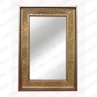 Premier glass products hand hammered rectangle 35-inch mirror with decorative leads